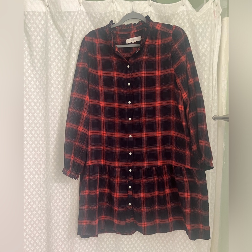 M flannel loft dress